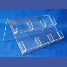 TARJETERO 6 huecos en 2 alturas, para tarjetas en horizontal de 85 x 65 mm <br>Medidas: 77   x 110 x127 mm<br>